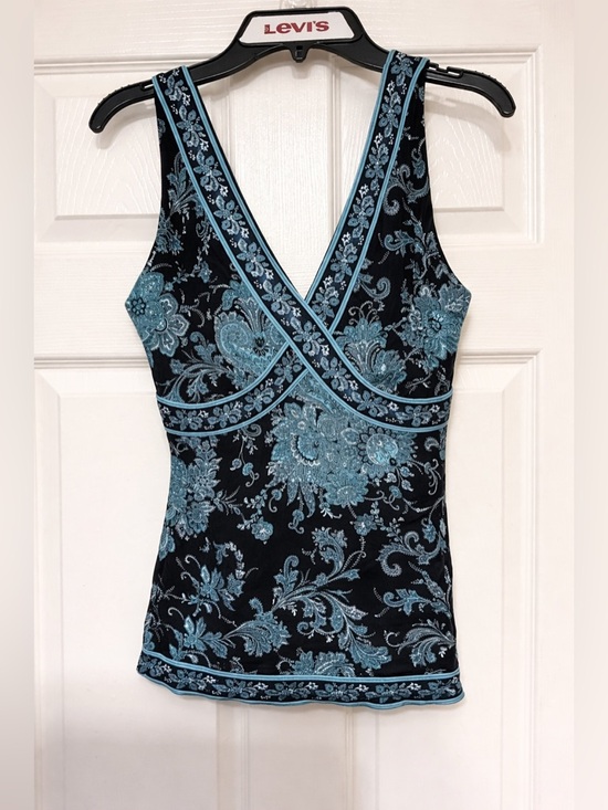 Tahari Tops - Tahari Arthur S. Levine Silk Blend Paisley Tank Top Size Small Womens Boho